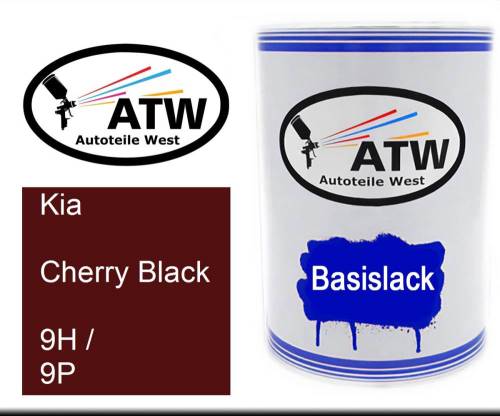 Kia, Cherry Black, 9H / 9P: 500ml Lackdose, von ATW Autoteile West.